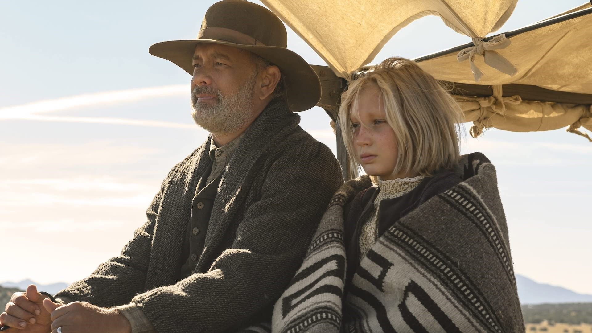 Tom Hanks and newcomer Helena Zengel in ‘News of the World.